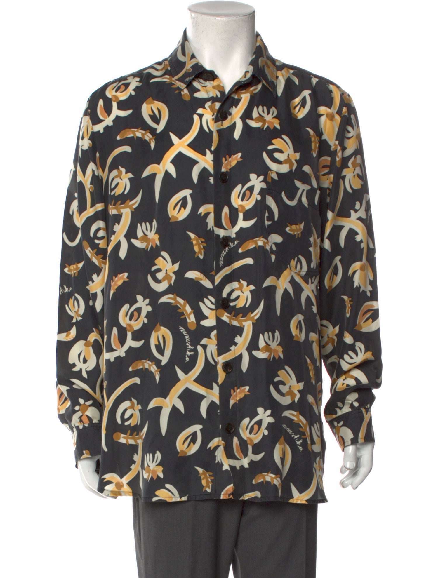 Nanushka Printed Long Sleeve Shirt