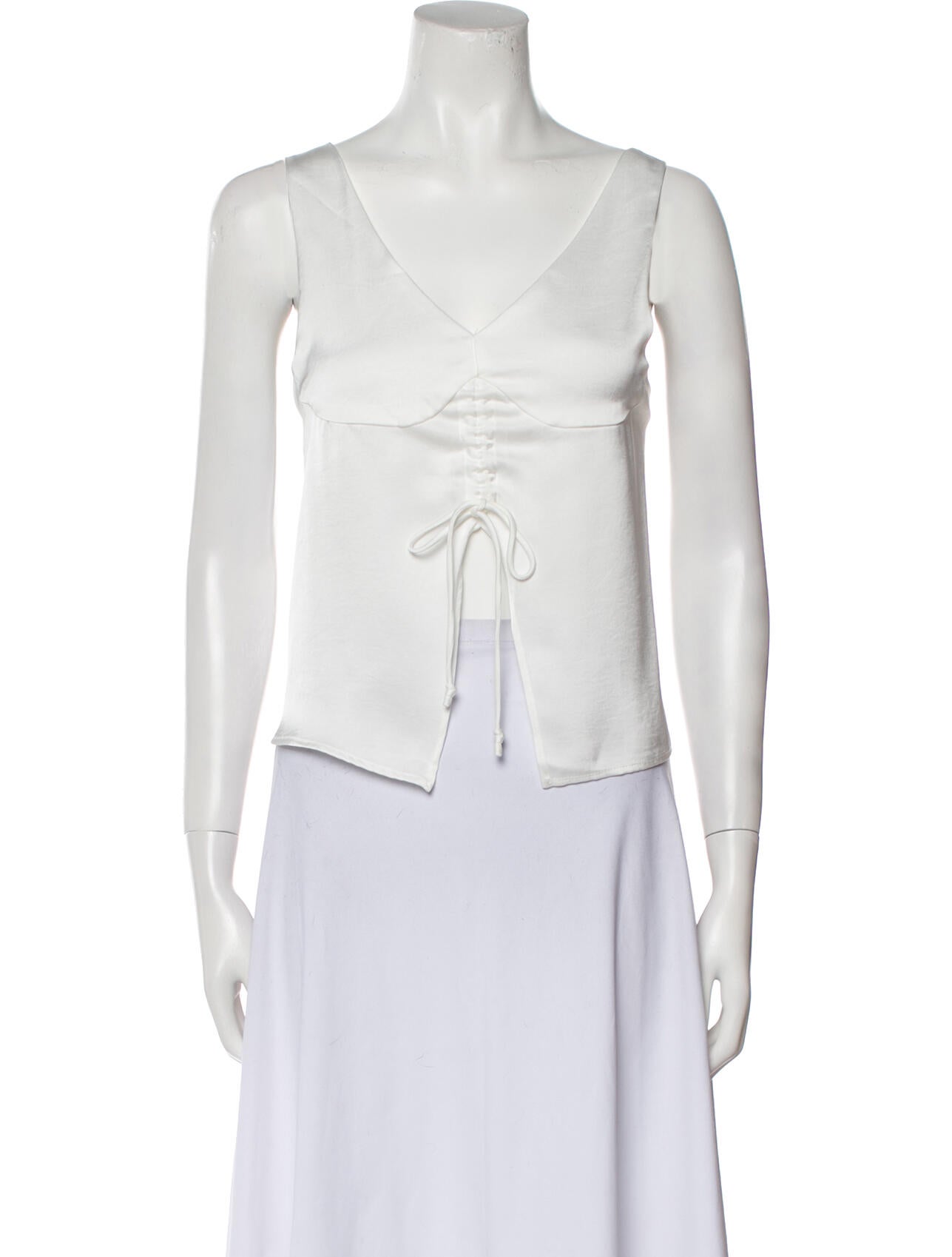 Nanushka V-Neck Sleeveless Crop Top