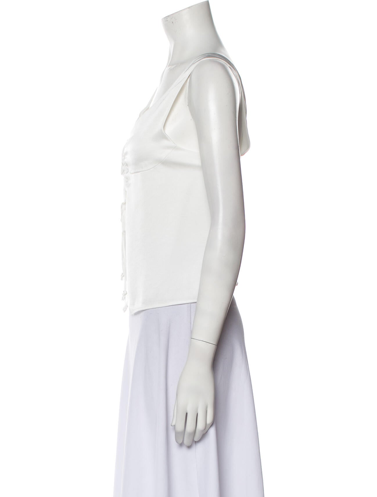 Nanushka V-Neck Sleeveless Crop Top