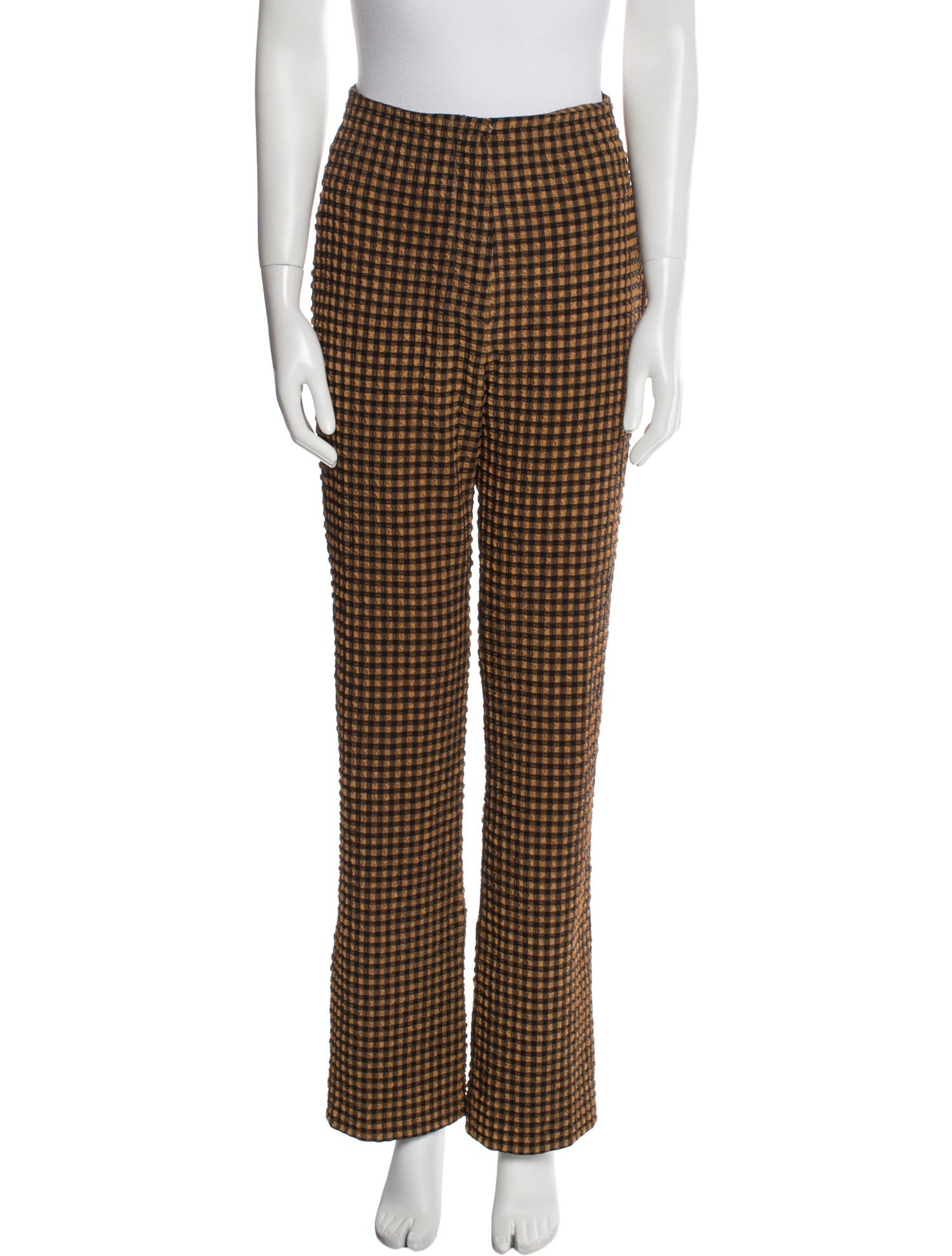 Nanushka Plaid Print Pants