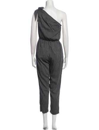 Nanushka Striped One-Shoulder Jumpsuit