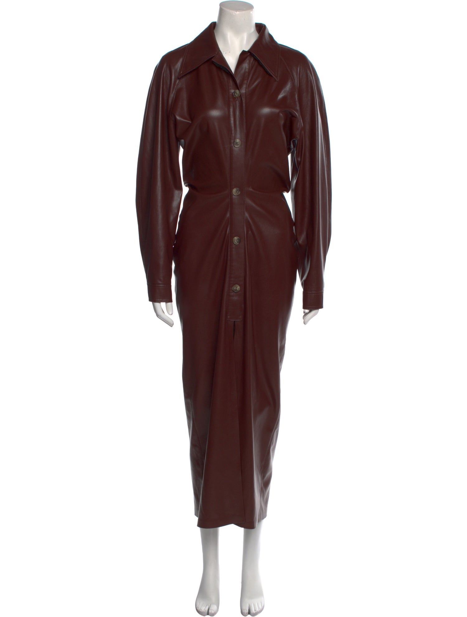 Nanushka Faux Leather Long Dress - Brown Dresses, Clothing - WN945005 | The  RealReal