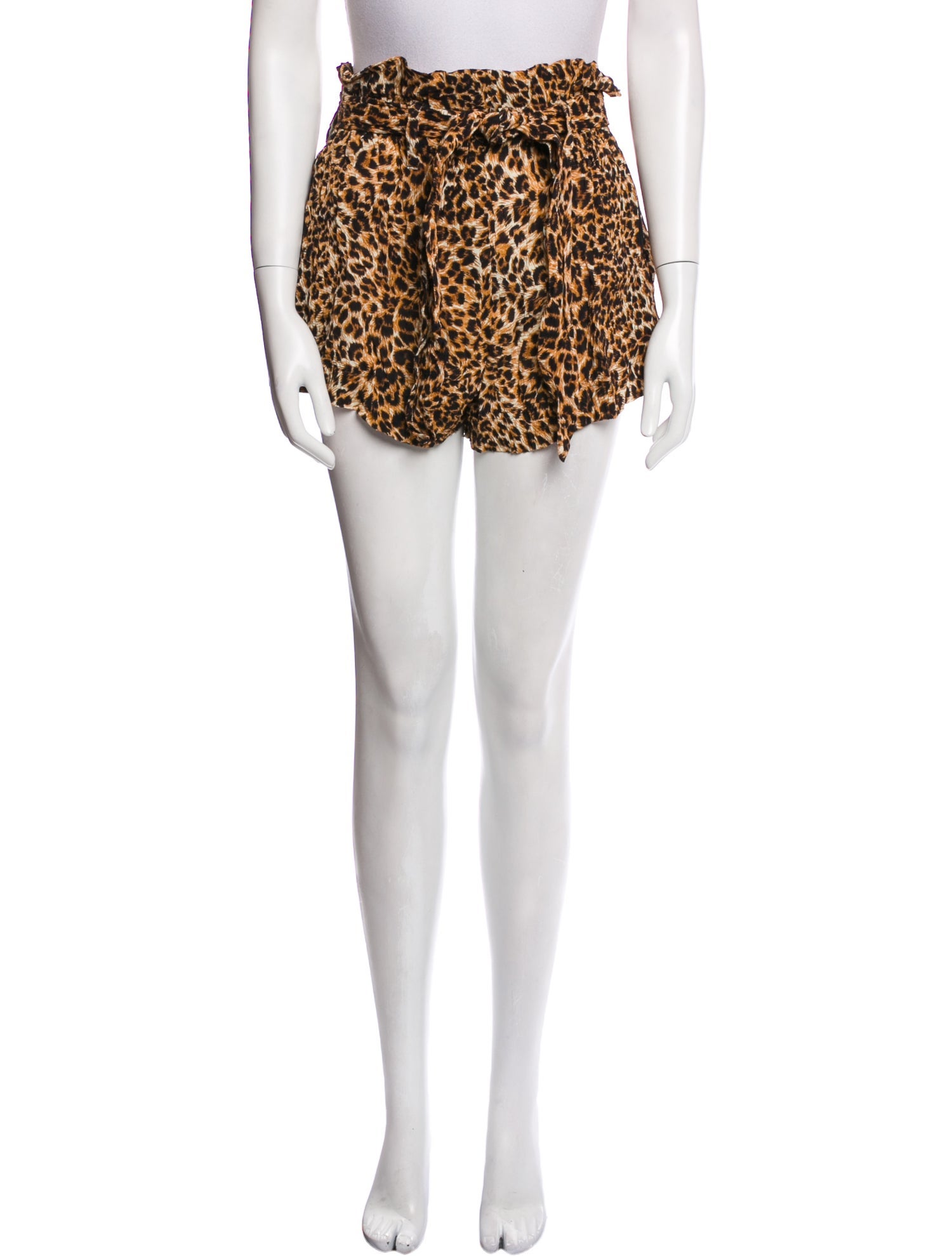 Nanushka Animal Print Mini Shorts