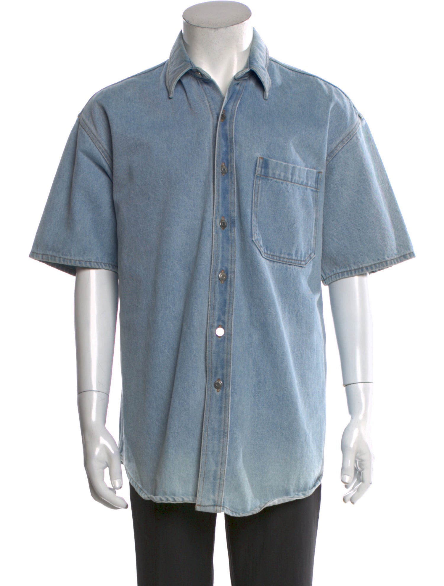 Nanushka Short Sleeve Denim Shirt