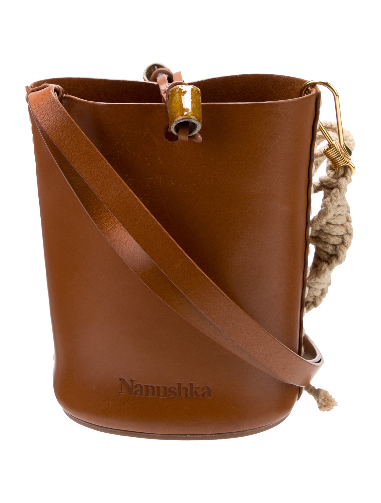 Nanushka Leather Bucket Bag