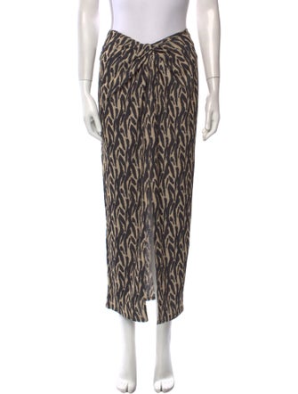 Nanushka Animal Print Midi Length Skirt