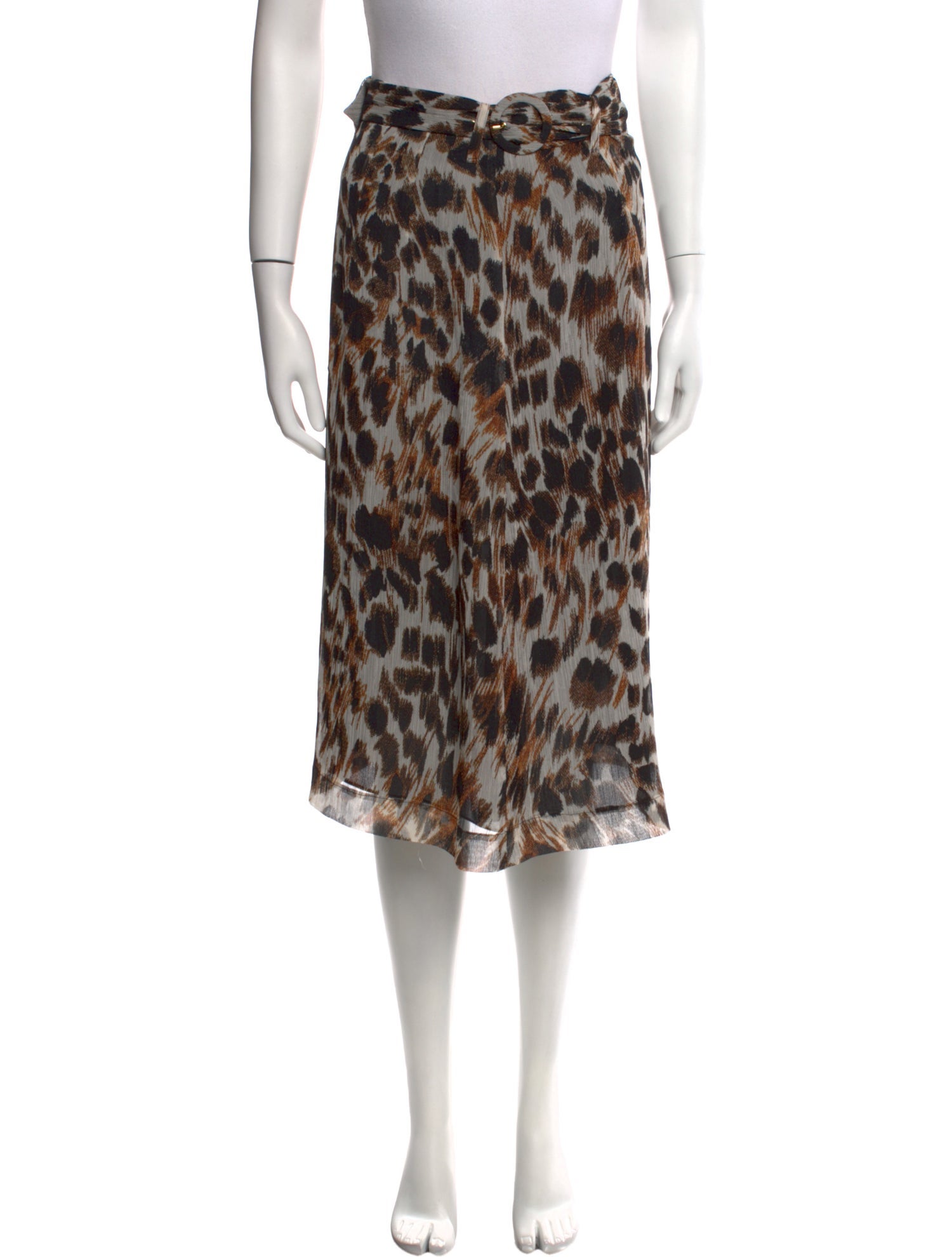 Nanushka Animal Print Long Skirt