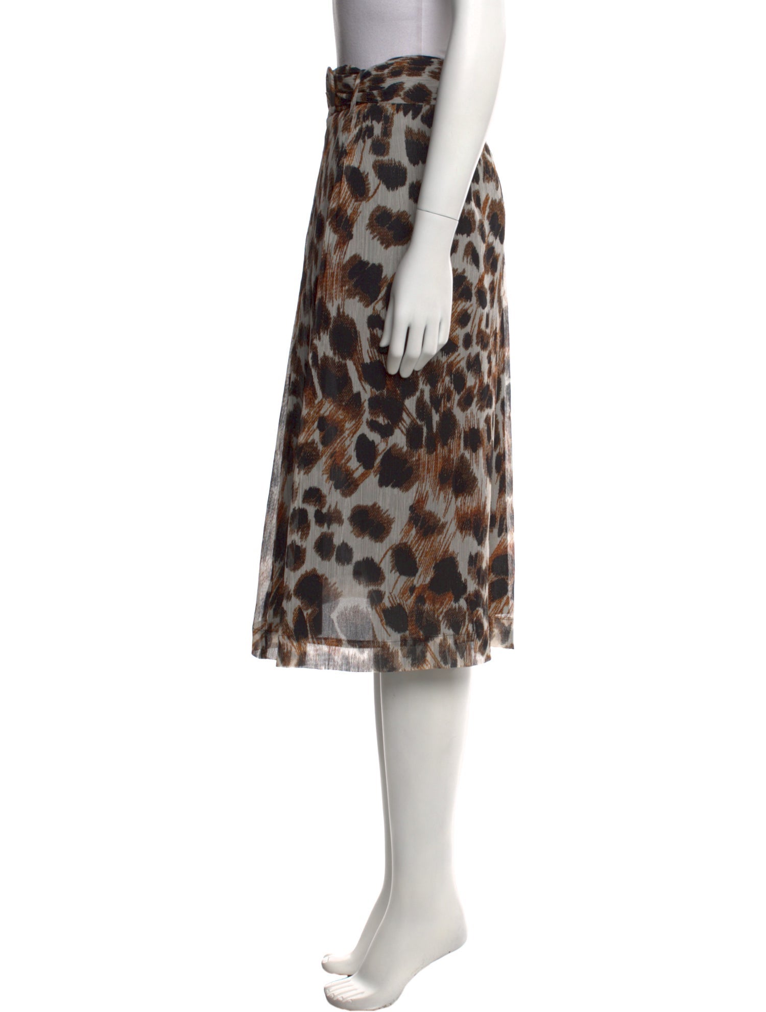 Nanushka Animal Print Long Skirt