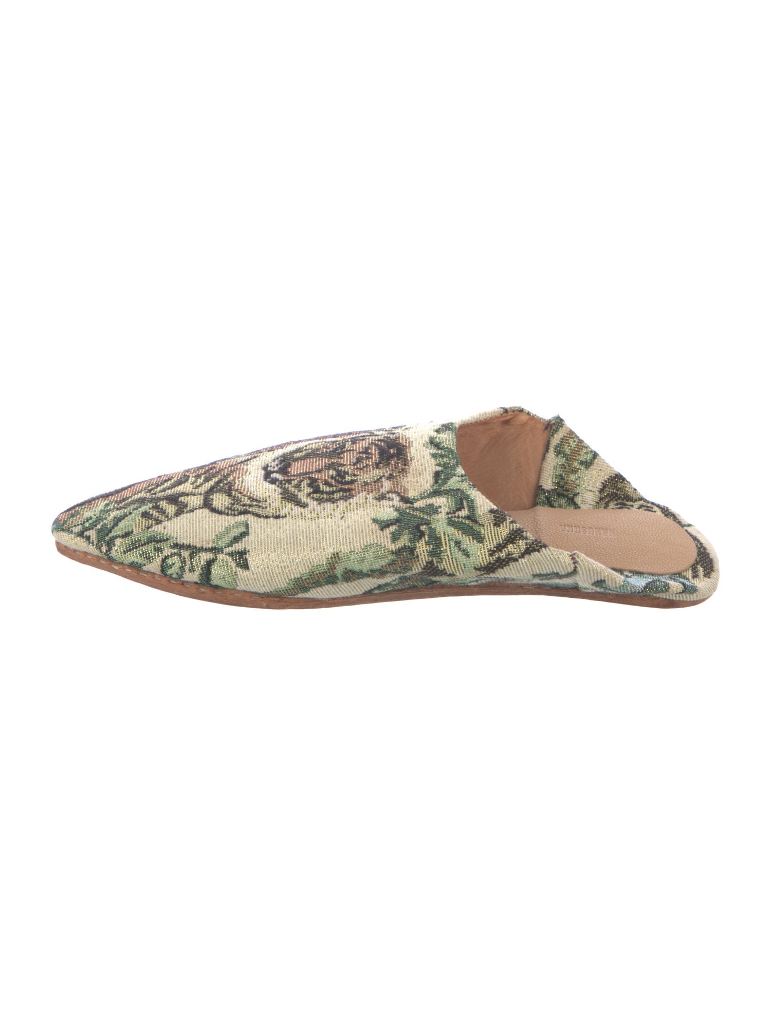 Nanushka Printed Glitter Accents Mules