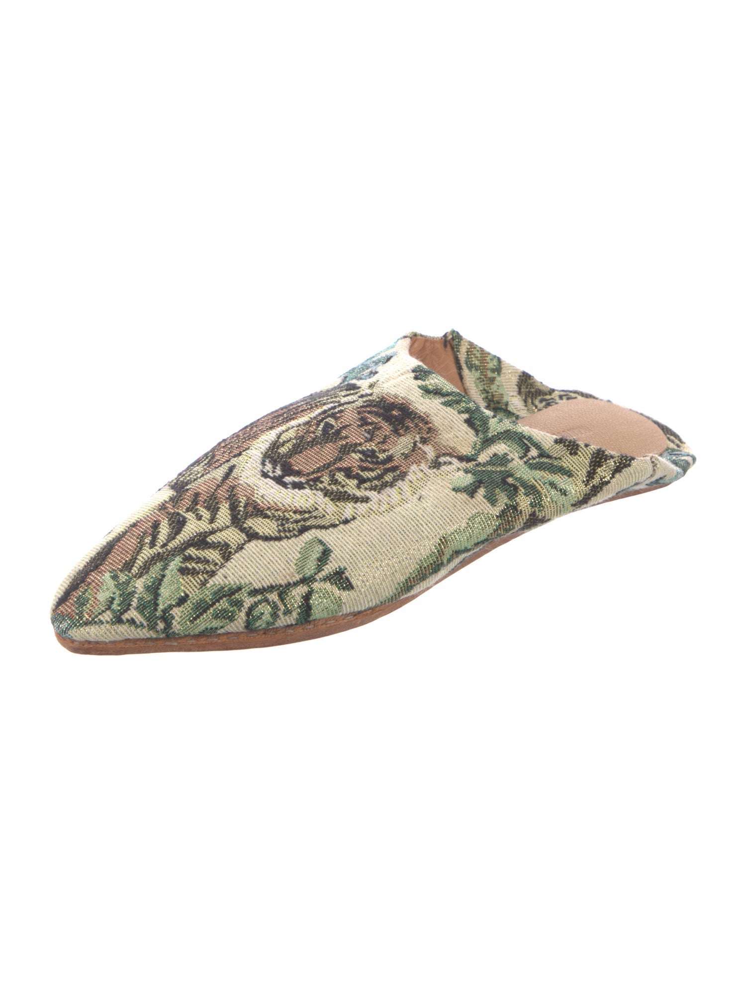 Nanushka Printed Glitter Accents Mules