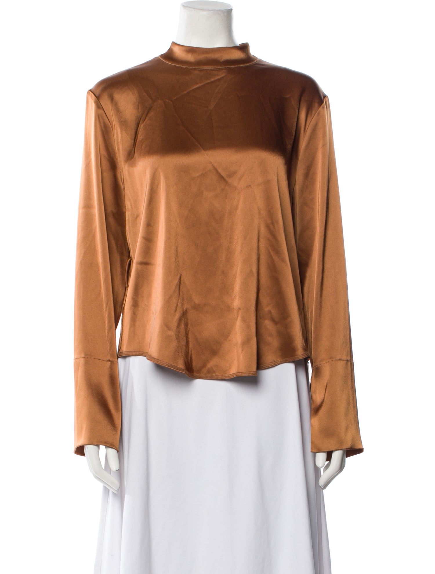 Nanushka Mock Neck Long Sleeve Blouse