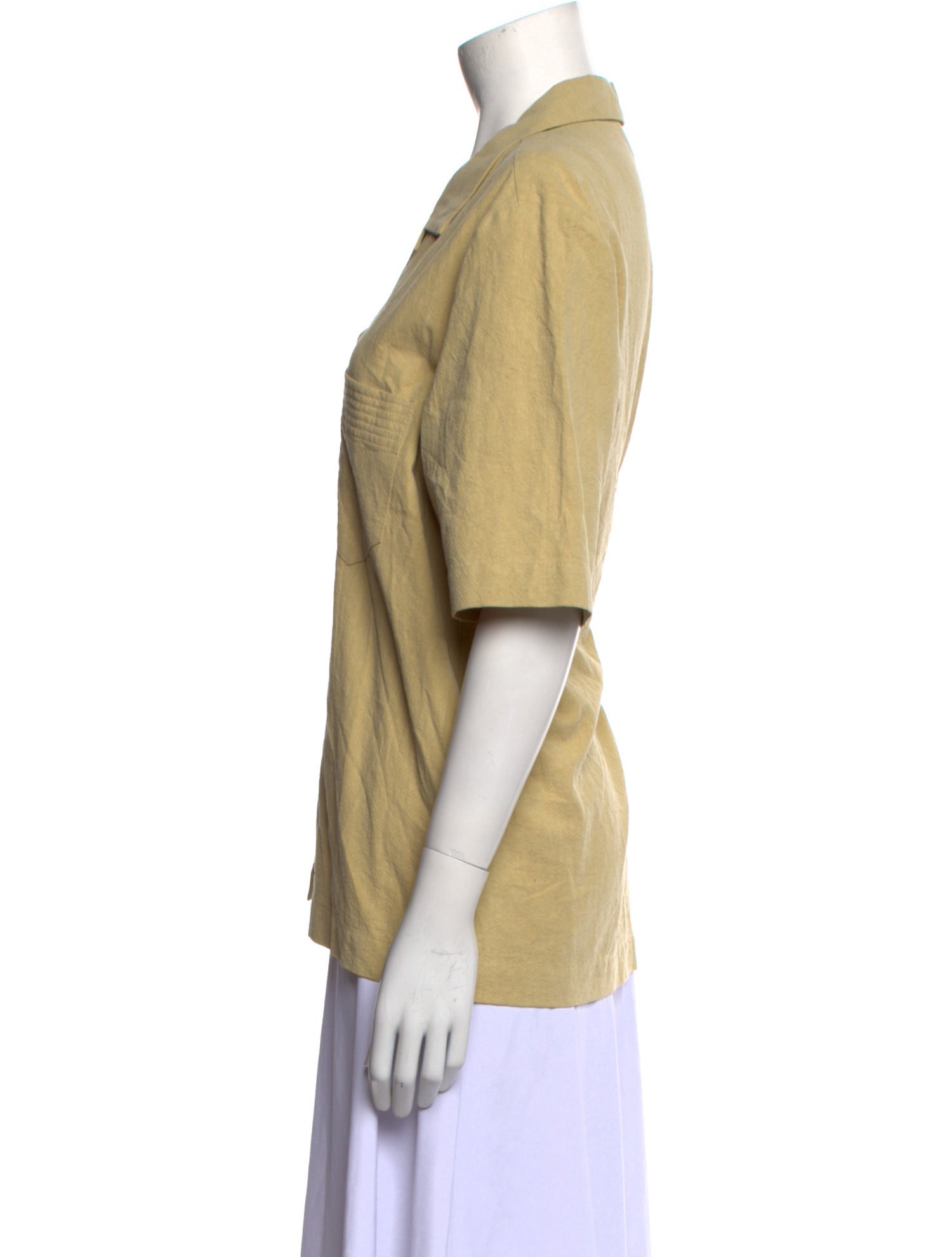 Nanushka Short Sleeve Button-Up Top