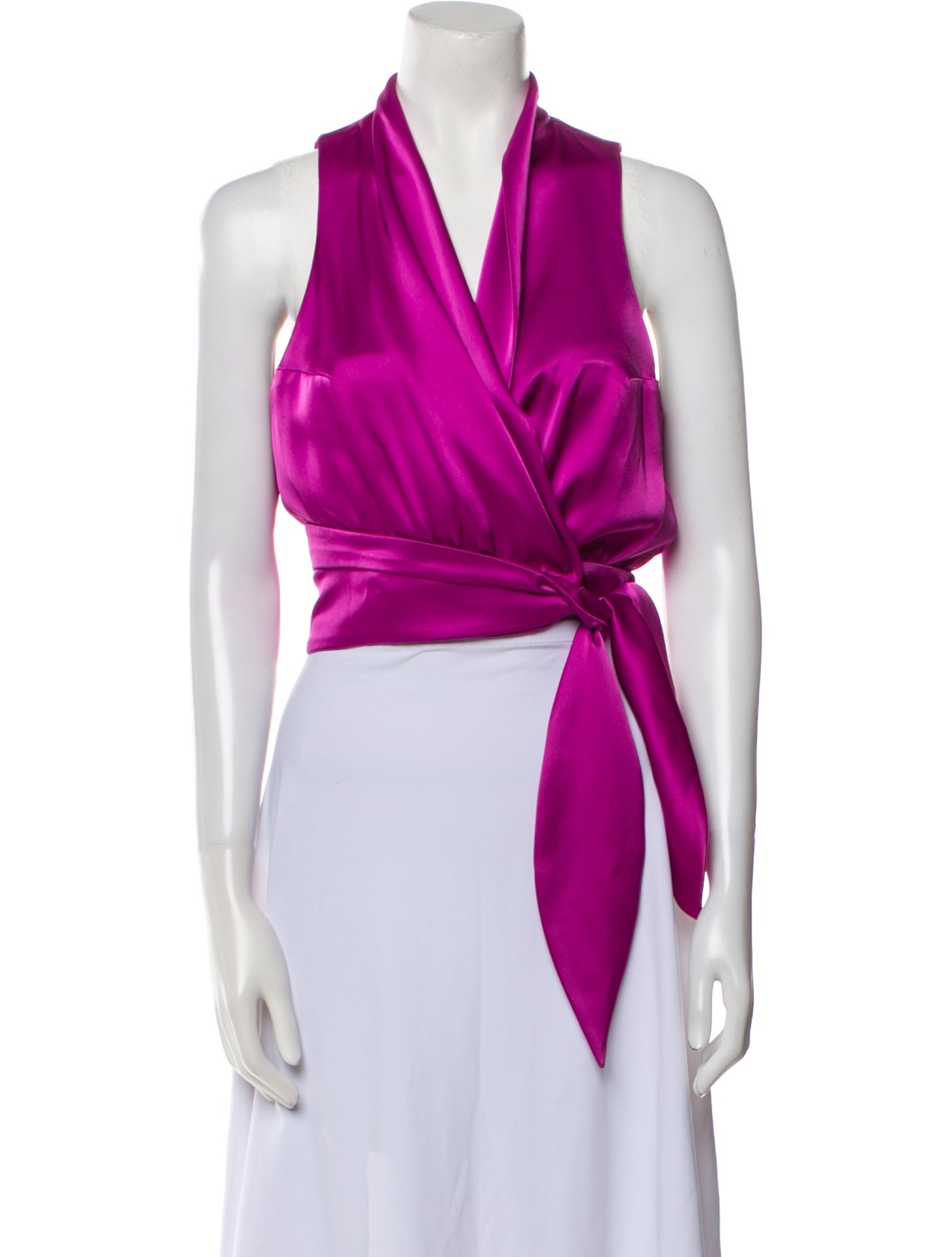 Nanushka V-Neck Sleeveless Crop Top