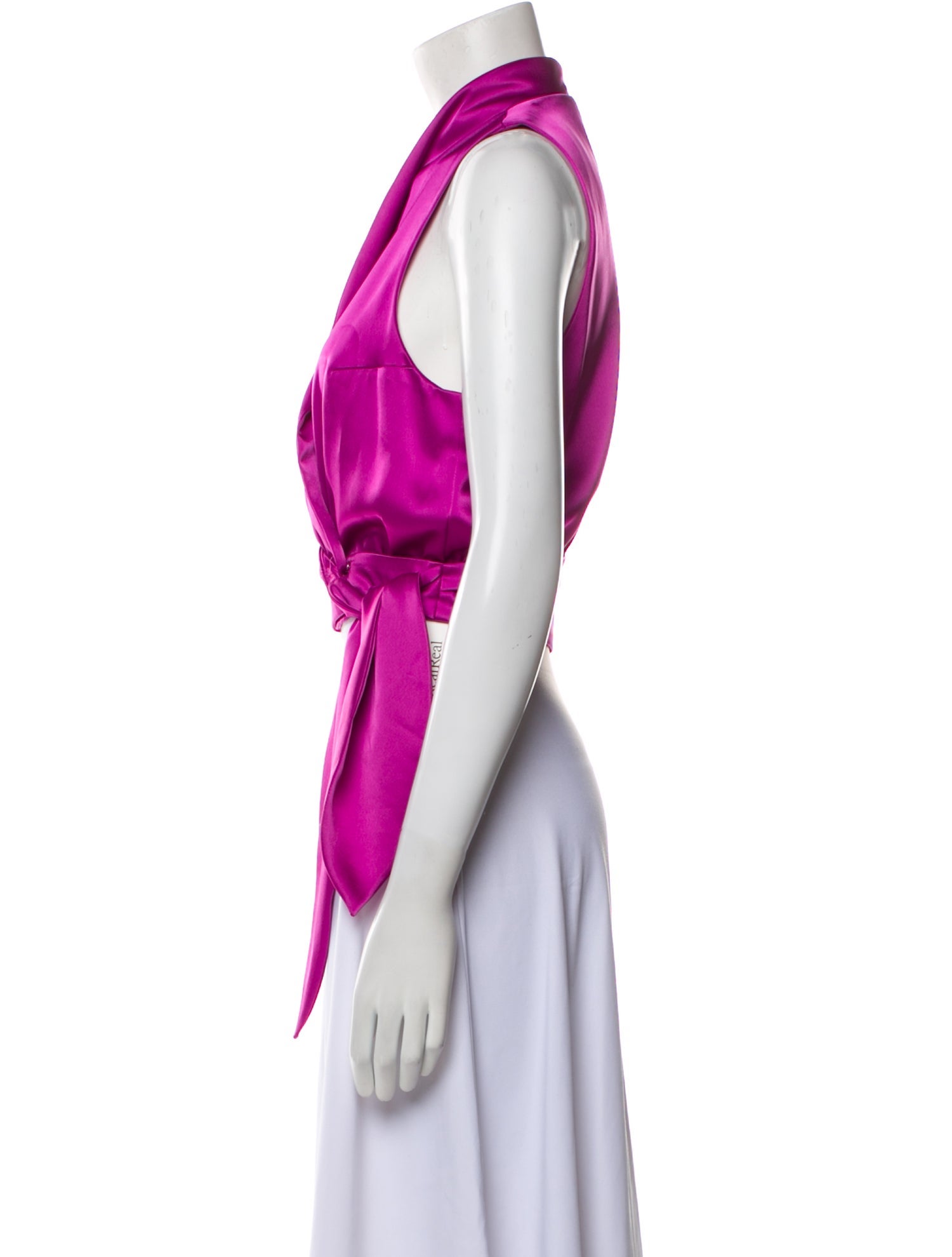 Nanushka V-Neck Sleeveless Crop Top