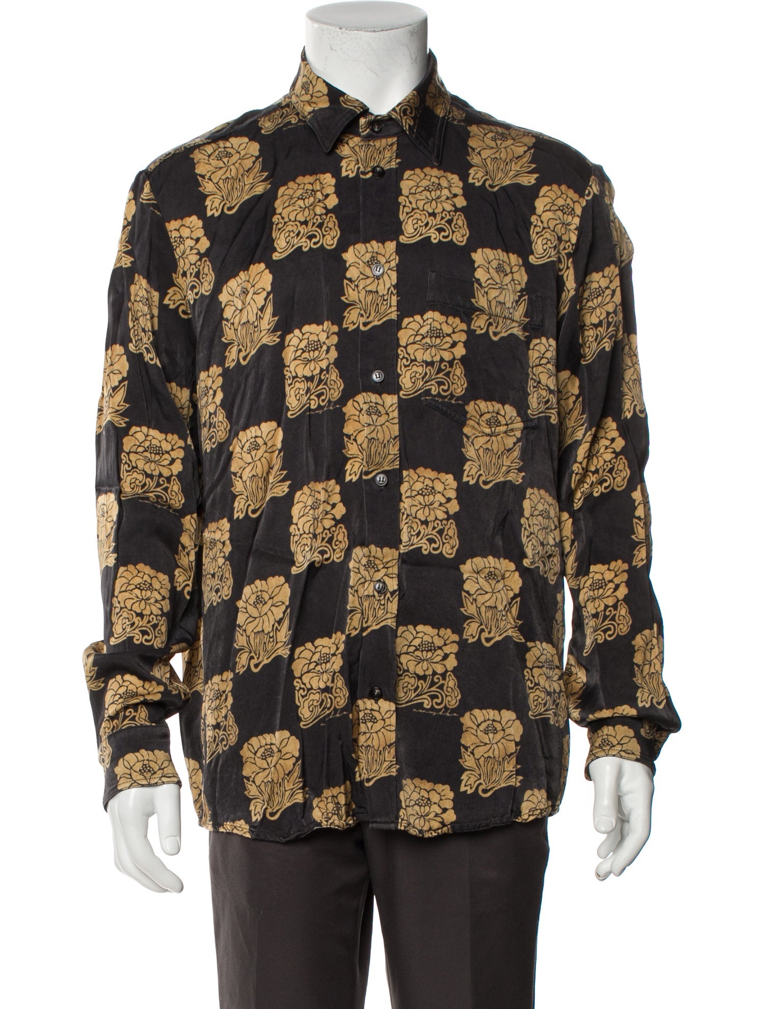 Nanushka Floral Print Long Sleeve Shirt