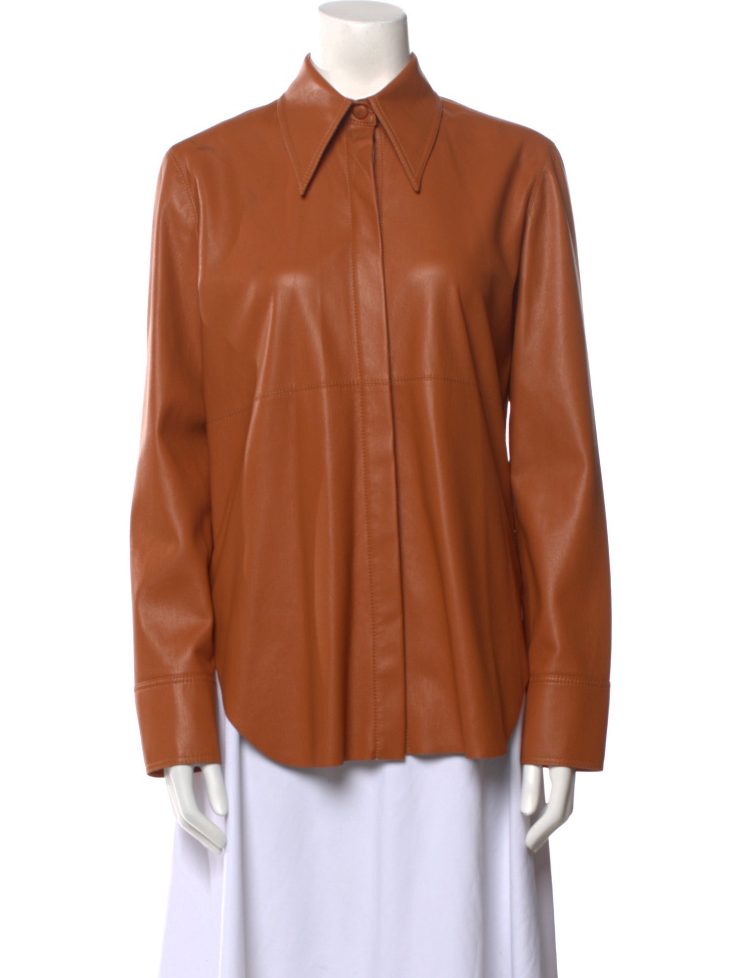 Nanushka Long Sleeve Button-Up Top