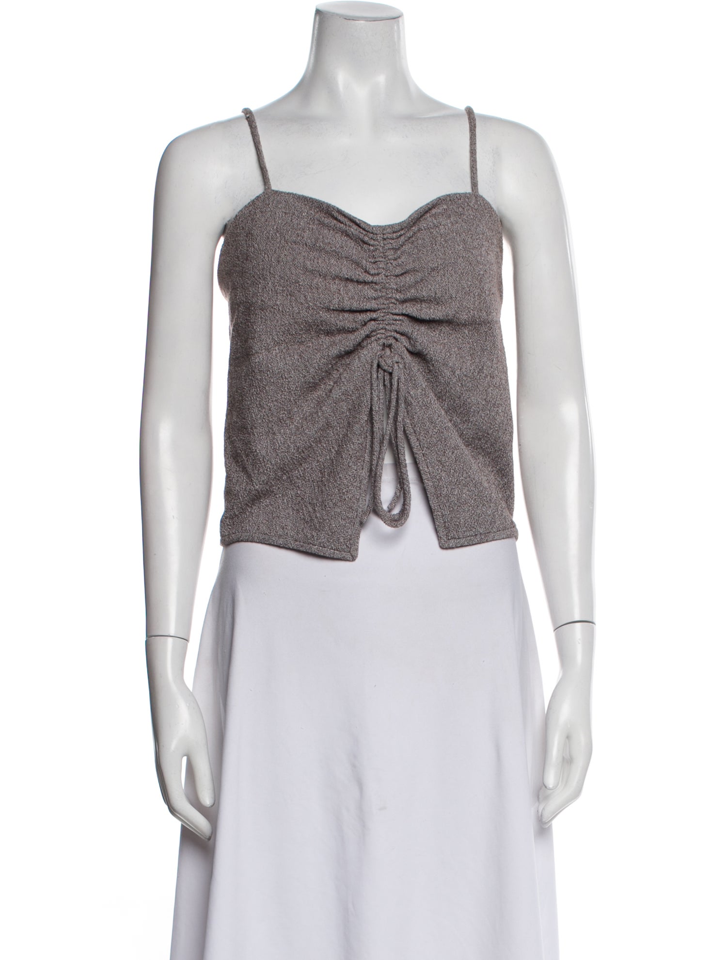 Nanushka Square Neckline Sleeveless Crop Top