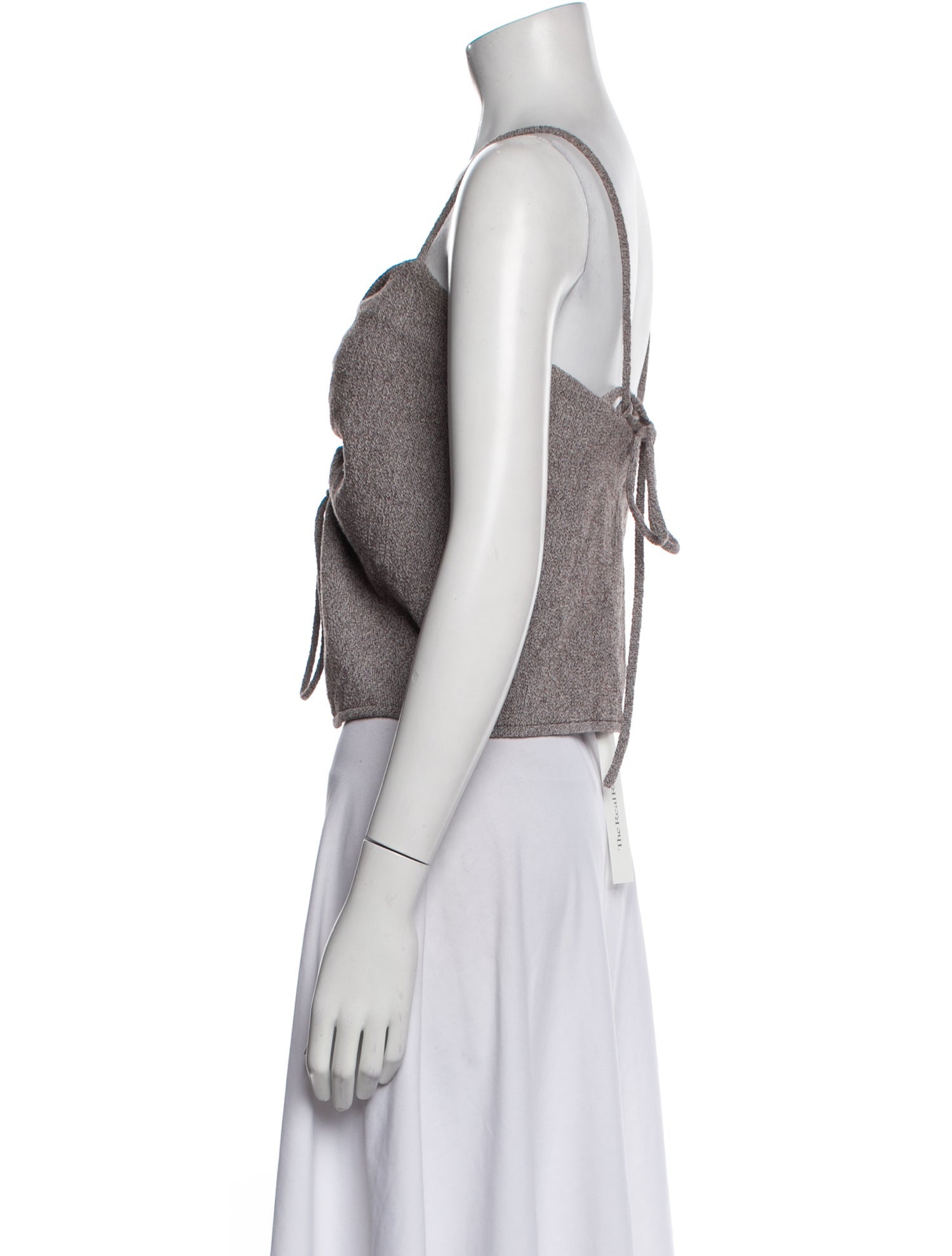 Nanushka Square Neckline Sleeveless Crop Top