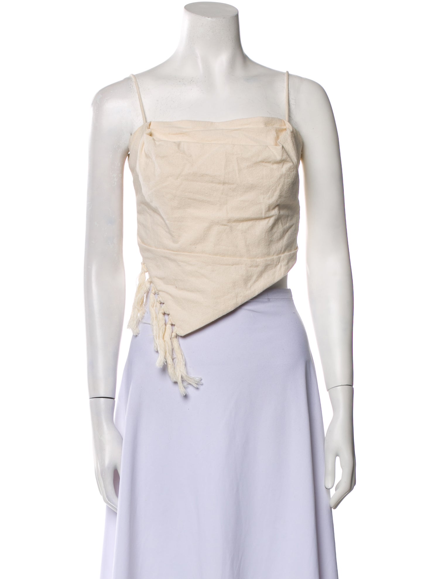 Nanushka Square Neckline Sleeveless Crop Top