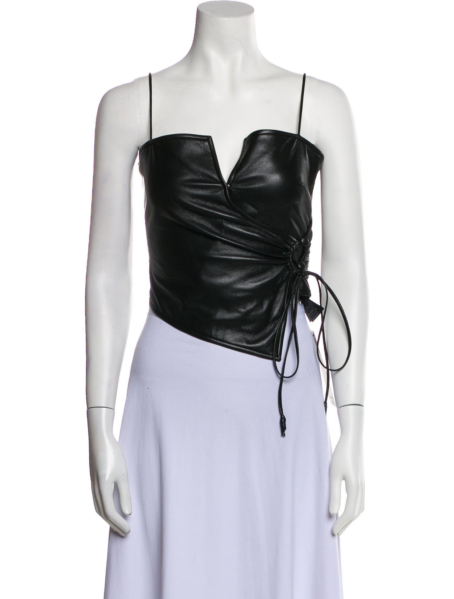 Nanushka V-Neck Sleeveless Crop Top