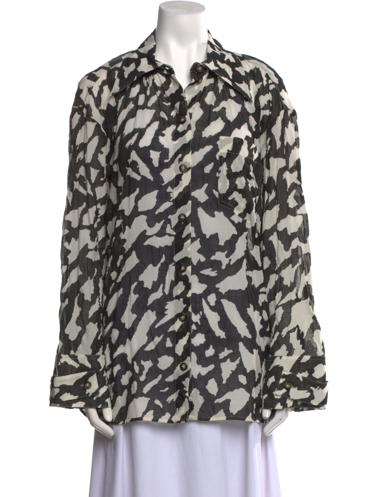 Nanushka Printed Long Sleeve Tunic