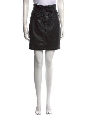 Nanushka Leather Trim Embellishment Mini Skirt