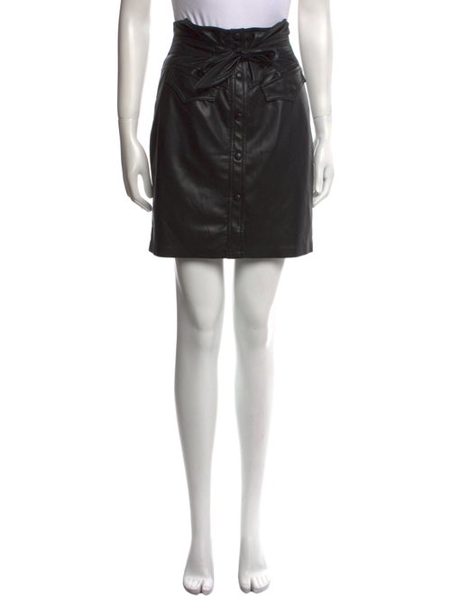 Nanushka Leather Trim Embellishment Mini Skirt