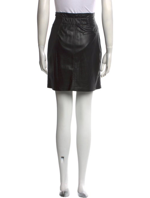 Nanushka Leather Trim Embellishment Mini Skirt