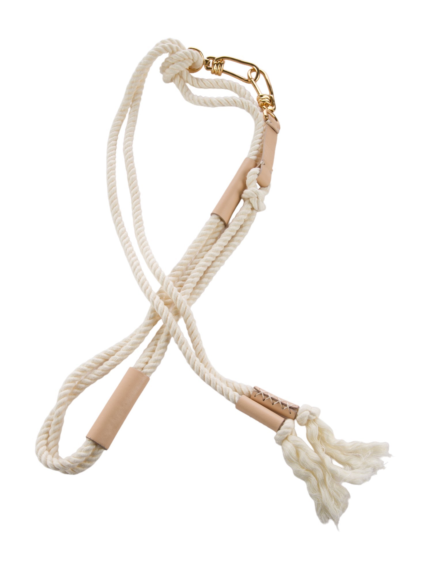 Nanushka Cotton-Blend Leather Trim Robe Bag Strap