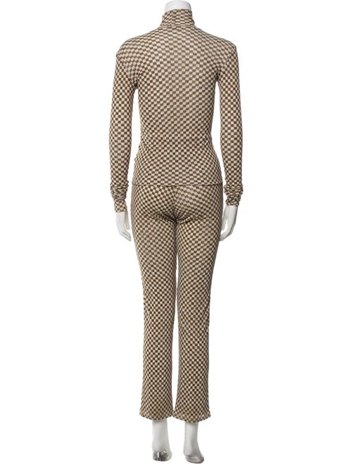 Nanushka Plaid Print Pant Set