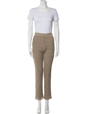 Nanushka Plaid Print Pant Set