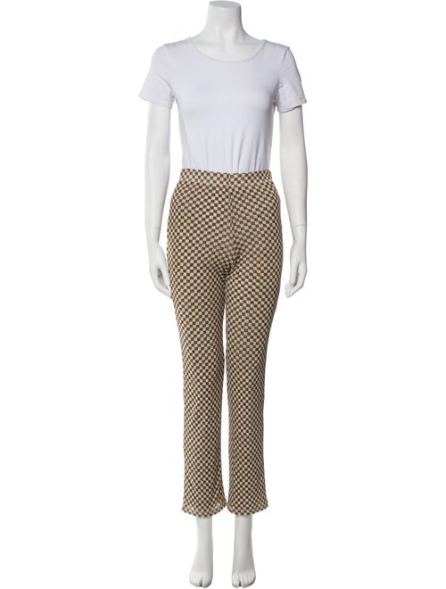 Nanushka Plaid Print Pant Set