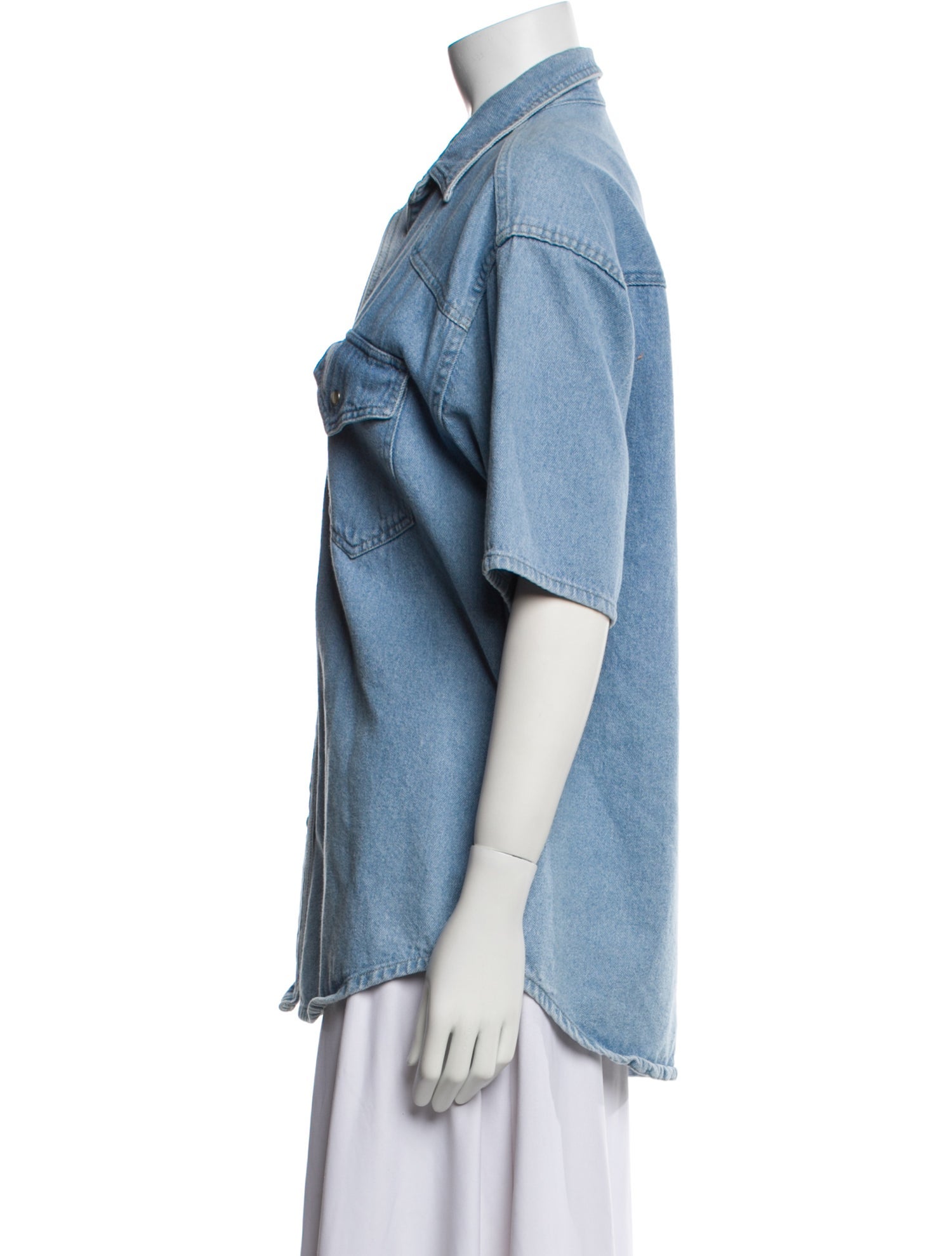 Nanushka Short Sleeve Button-Up Top