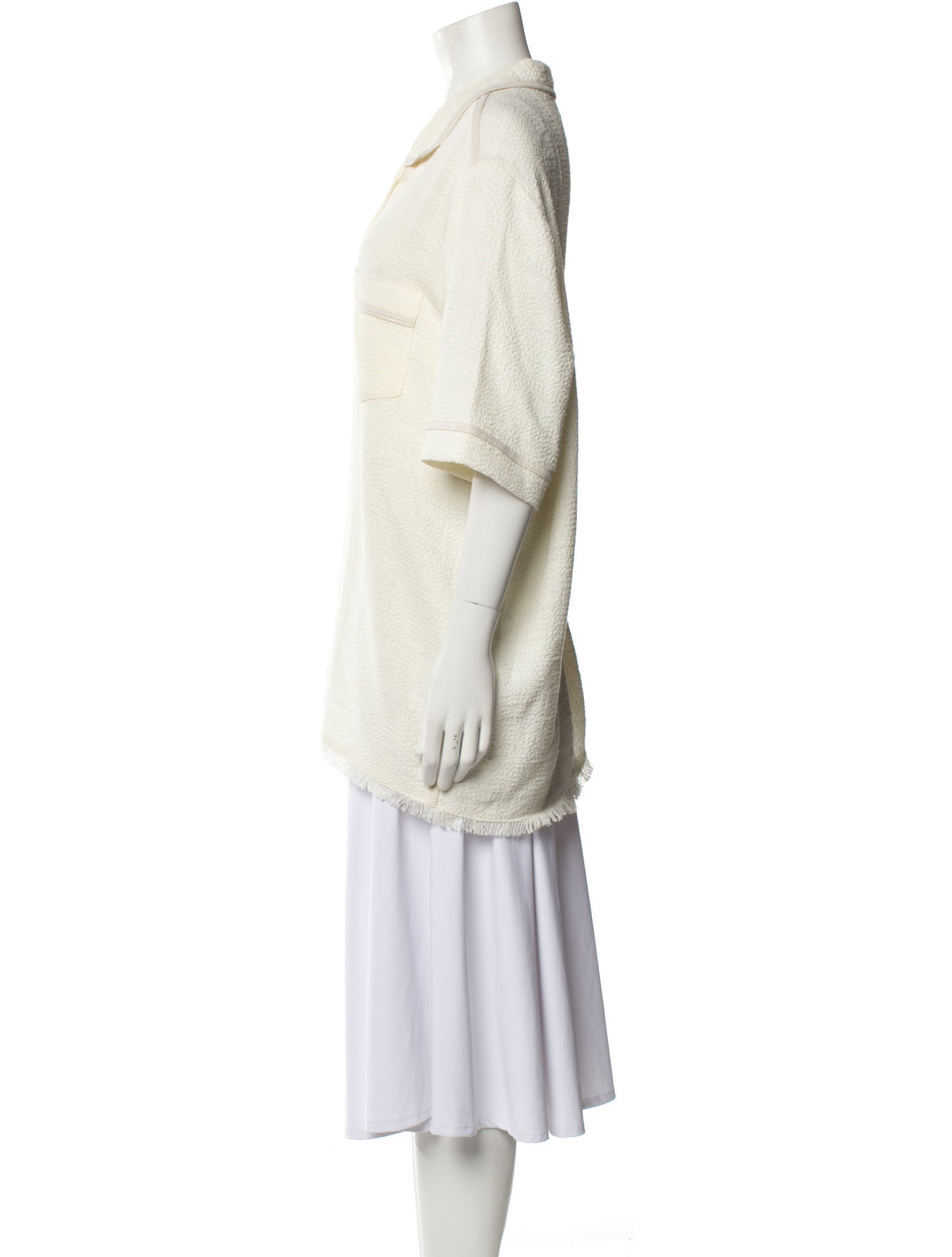 Nanushka Three-Quarter Sleeve Button-Up Top