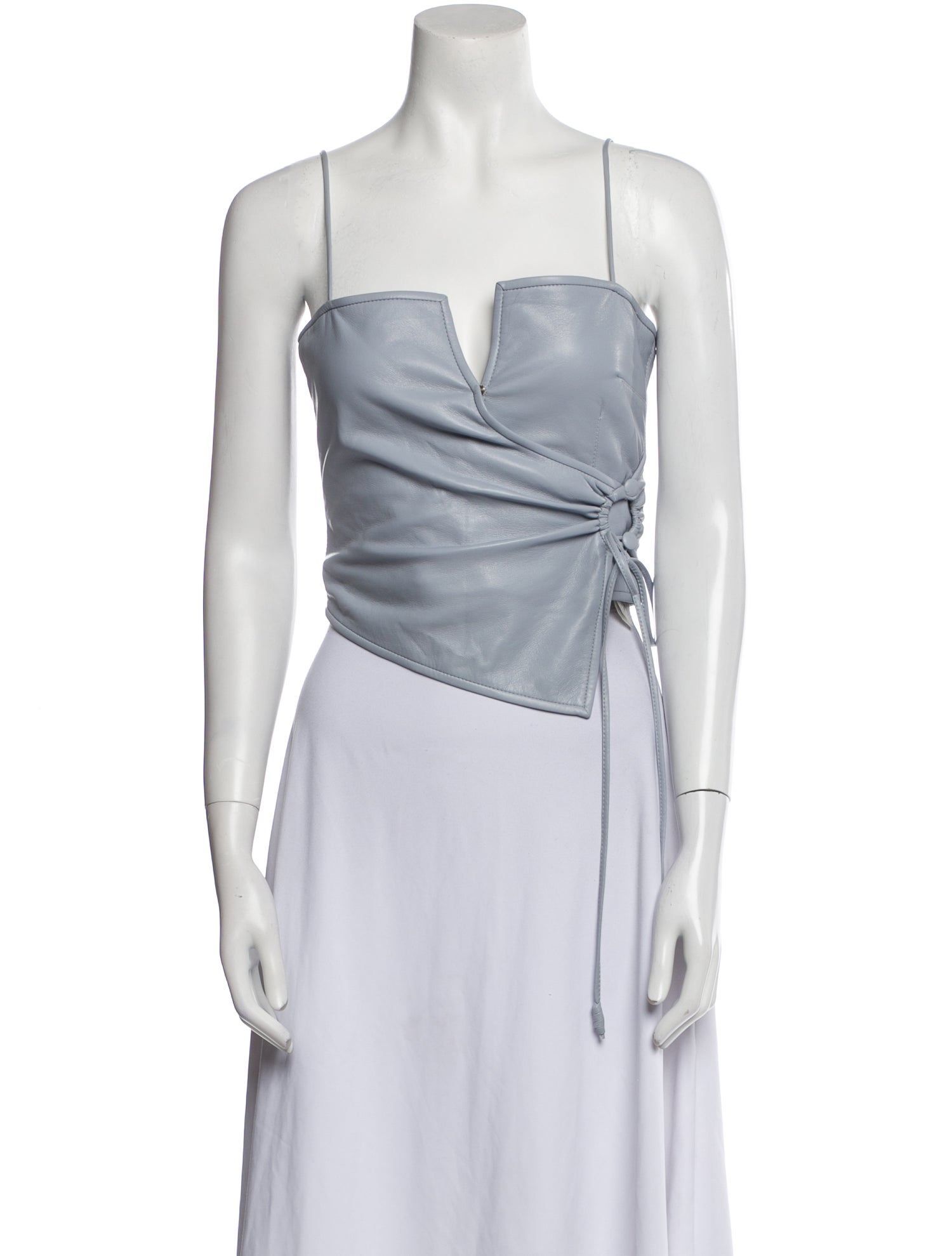 Nanushka Square Neckline Sleeveless Crop Top