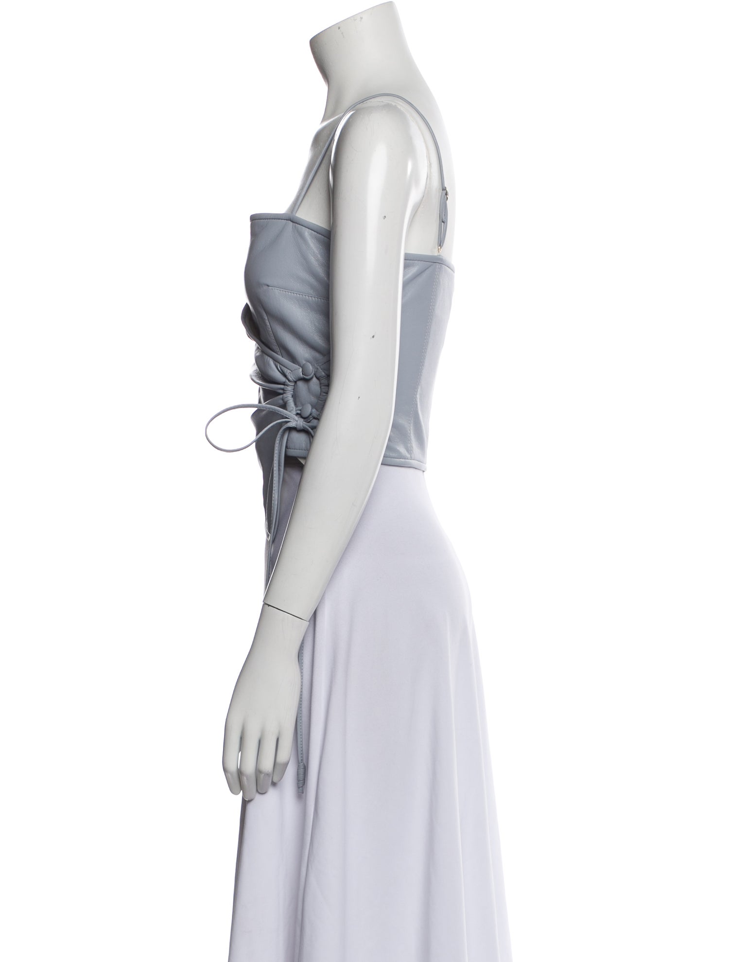 Nanushka Square Neckline Sleeveless Crop Top