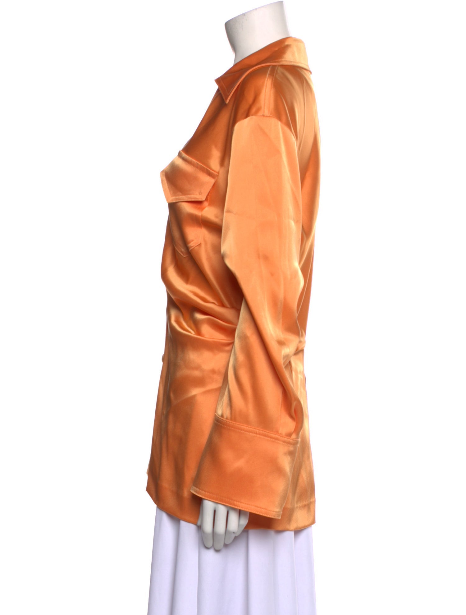 Nanushka Long Sleeve Button-Up Top