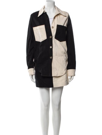 Nanushka Colorblock Pattern Skirt Set