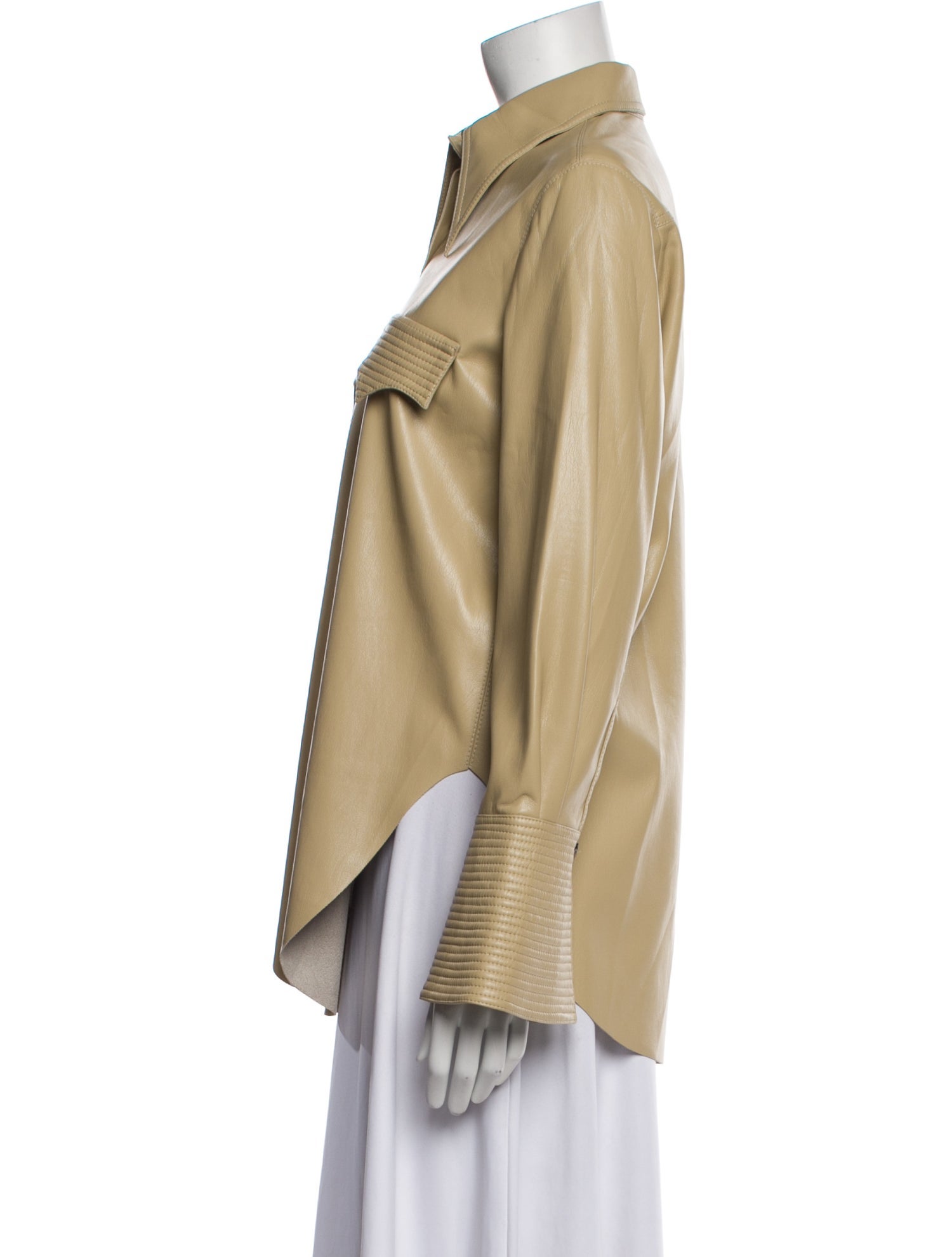 Nanushka Long Sleeve Button-Up Top