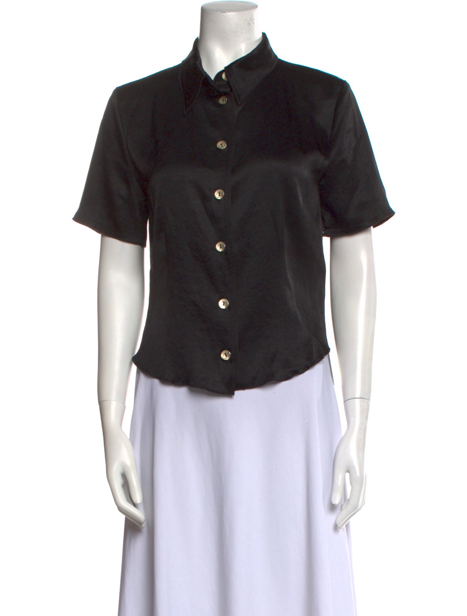 Nanushka Short Sleeve Button-Up Top