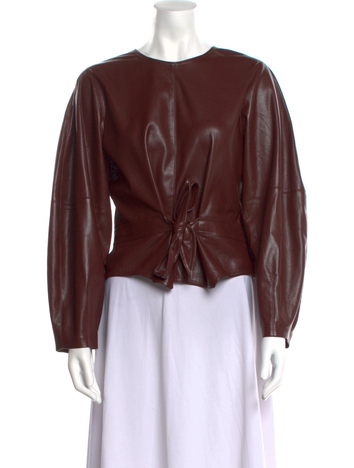 Nanushka Crew Neck Long Sleeve Blouse