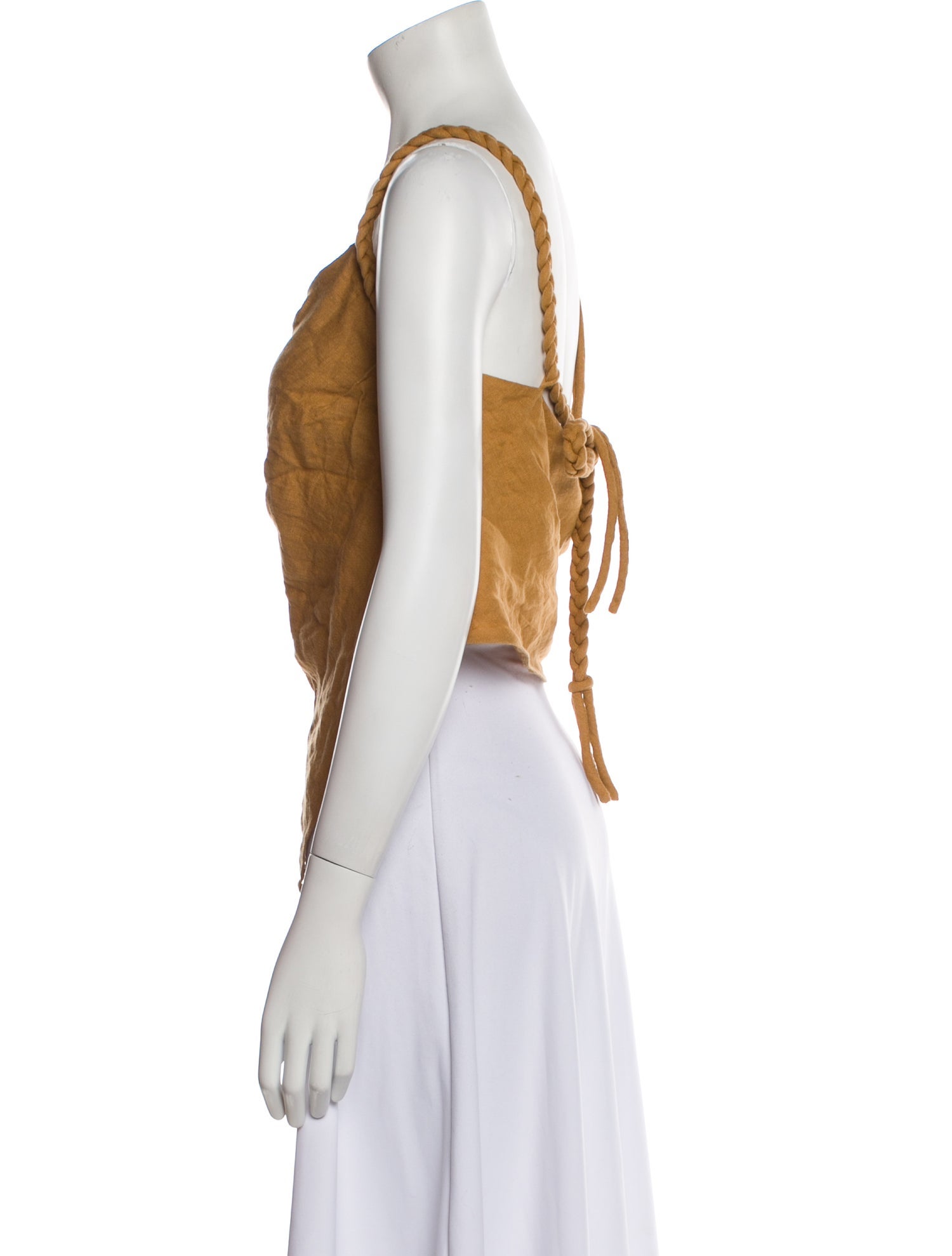 Nanushka Linen One-Shoulder Top