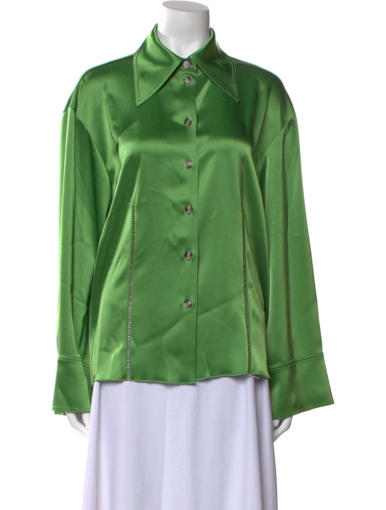 Nanushka Long Sleeve Button-Up Top