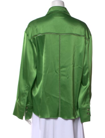 Nanushka Long Sleeve Button-Up Top