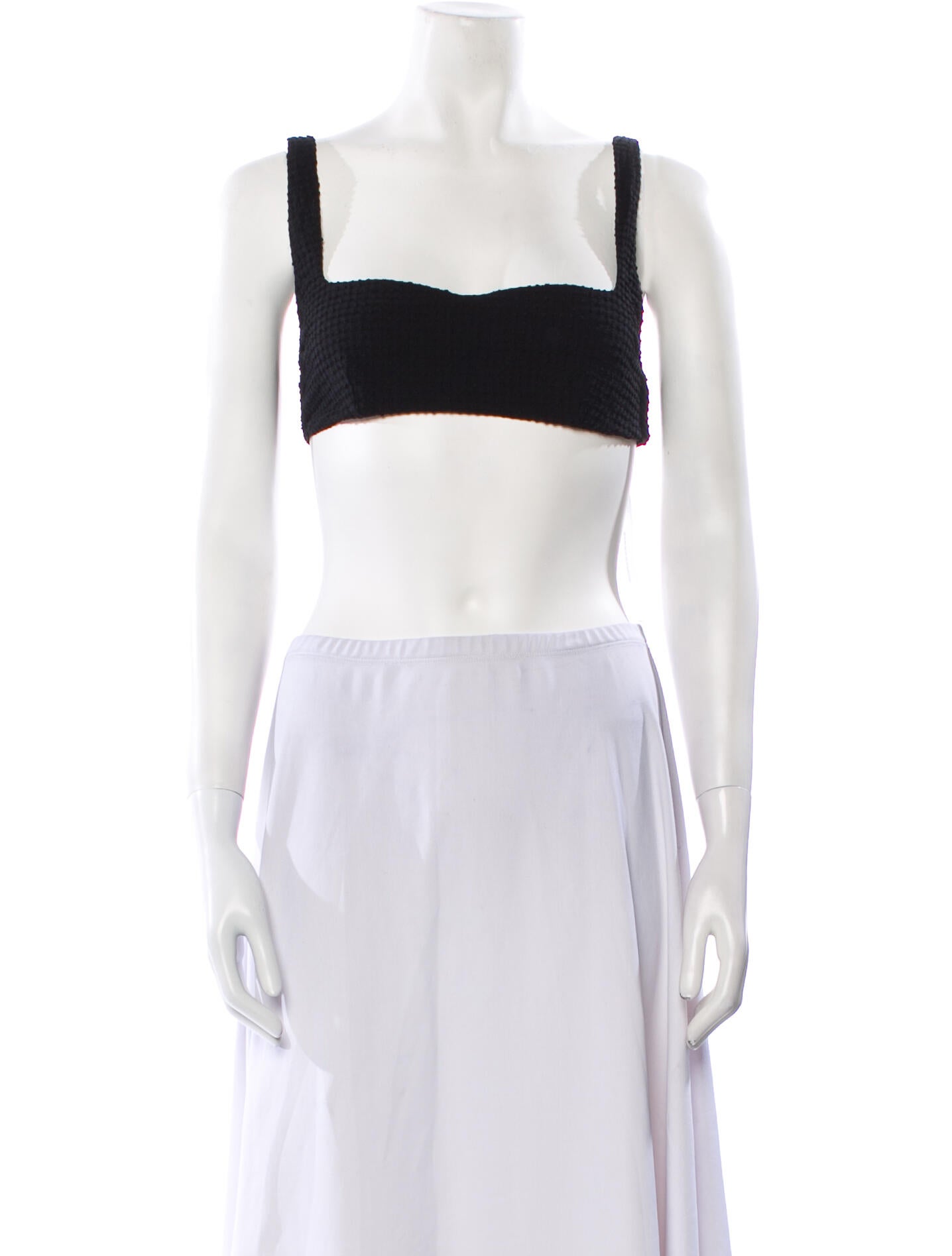 Nanushka Wool Square Neckline Crop Top