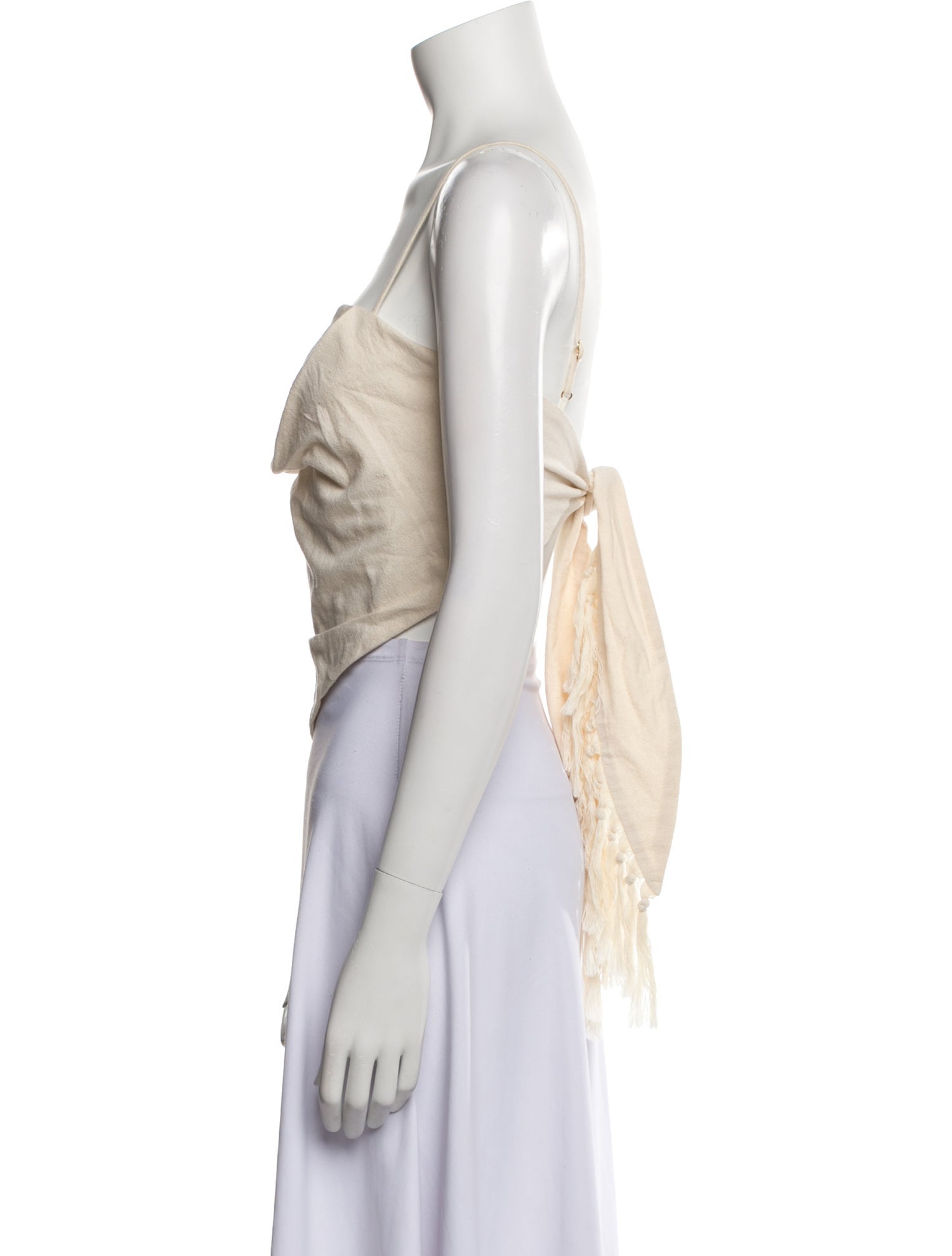 Nanushka Square Neckline Sleeveless Crop Top