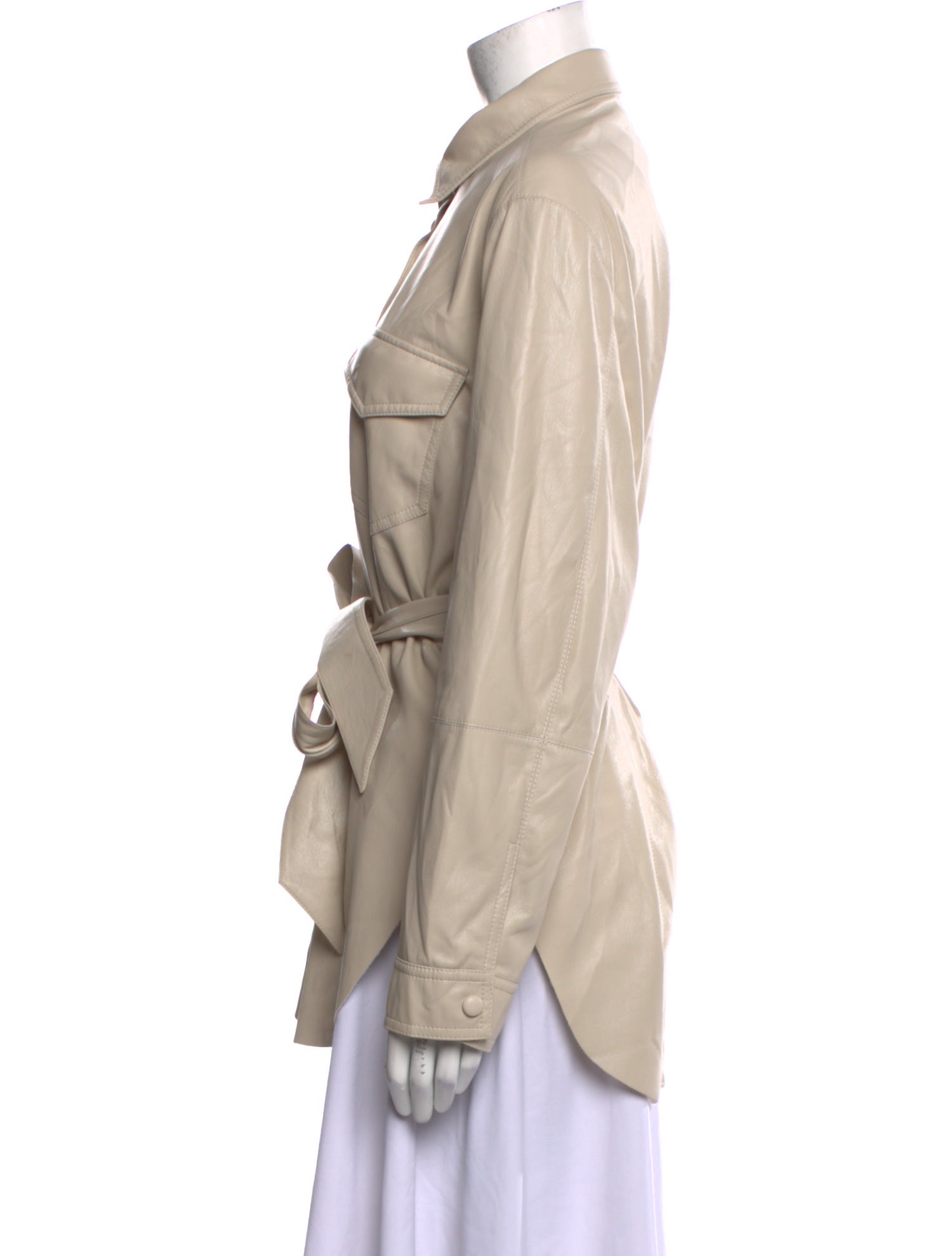 Nanushka Long Sleeve Button-Up Top