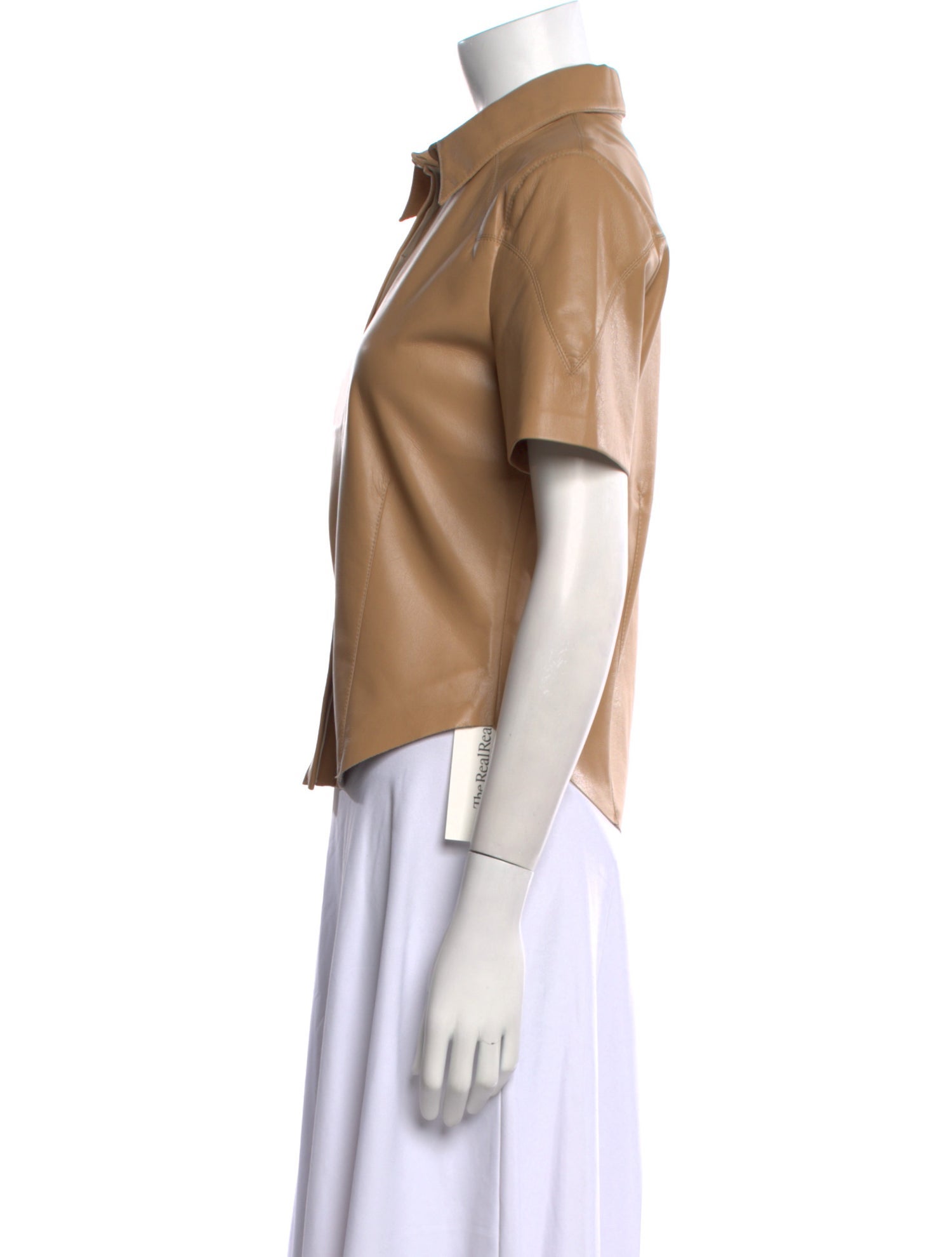 Nanushka Short Sleeve Button-Up Top