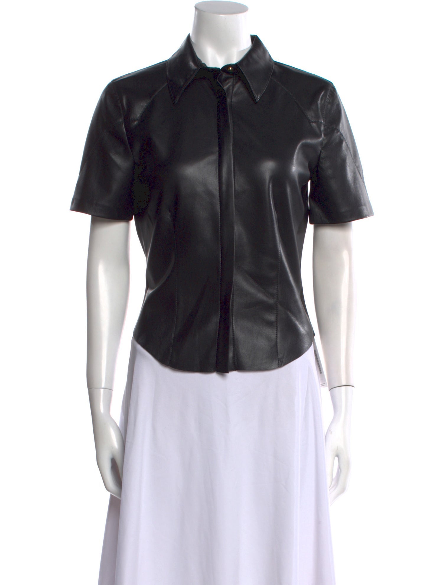 Nanushka Short Sleeve Button-Up Top