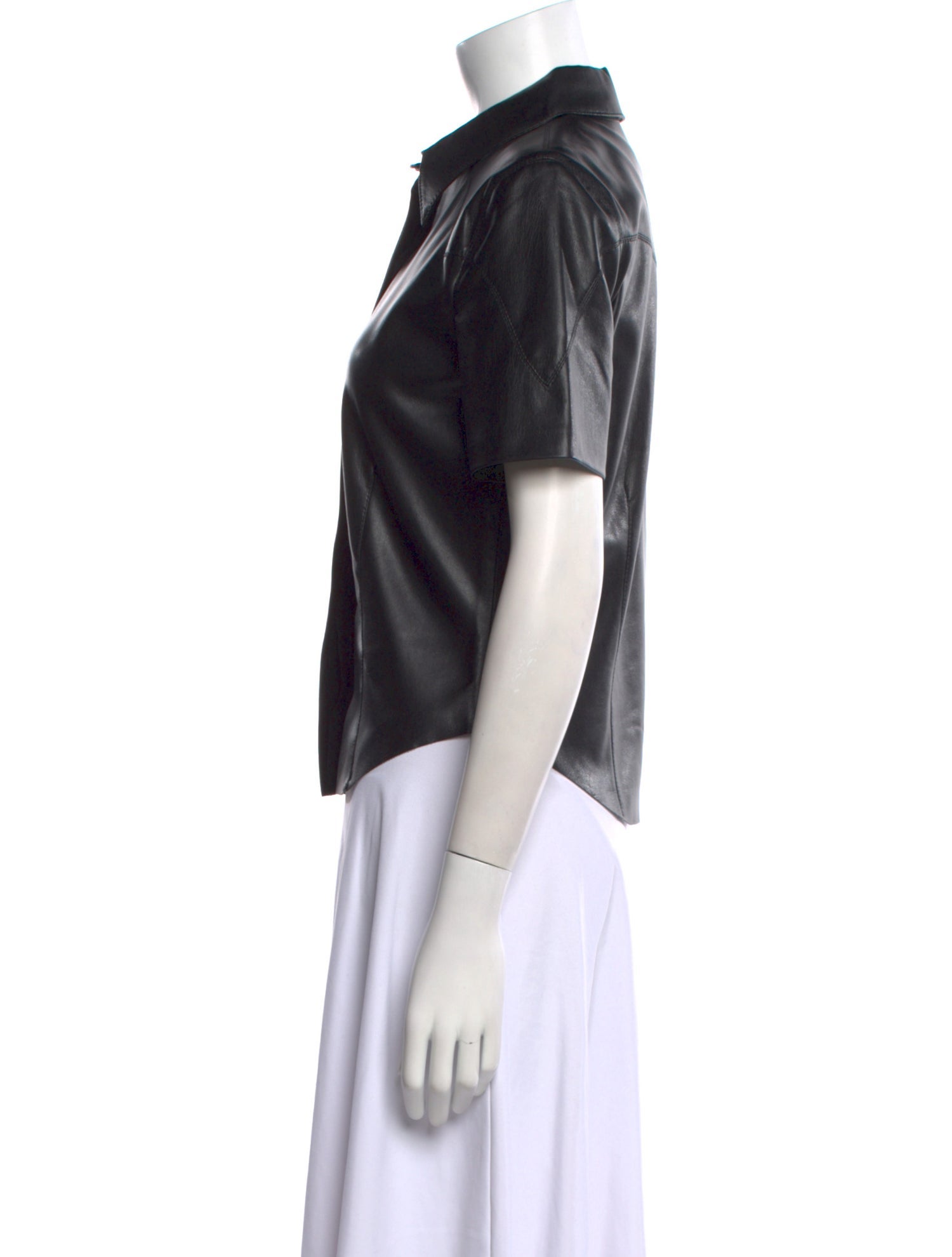 Nanushka Short Sleeve Button-Up Top